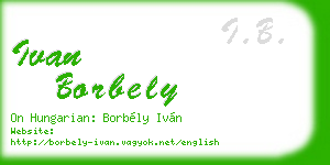 ivan borbely business card